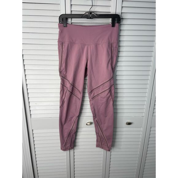 Victoria's Secret Sport Knockout mauve leggings pockets eyelets women's medium - Picture 1 of 6